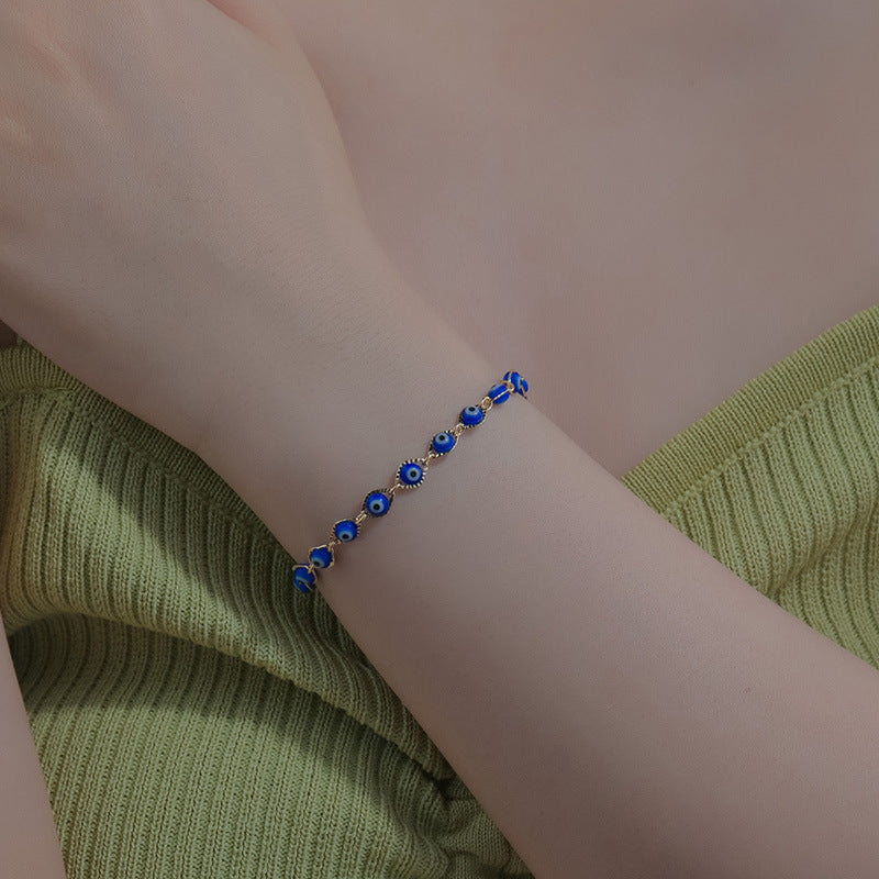 Wholesale Copper eye-shaped element bead bracelet