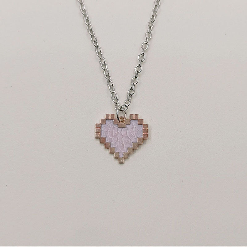 Wholesale Titanium Steel Love Mosaic Magnetic Pendant Valentine's Day  Necklace