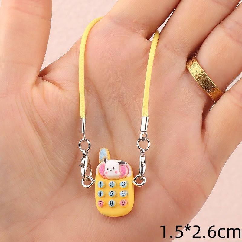 Wholesale Cute cartoon mini push-button phone doll accessories