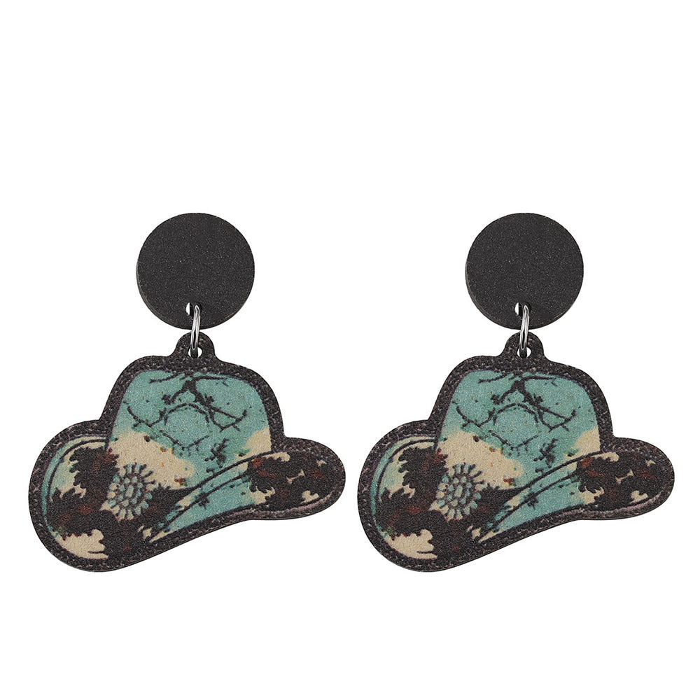 Wholesale Western Style Double-Sided Wooden Earrings
