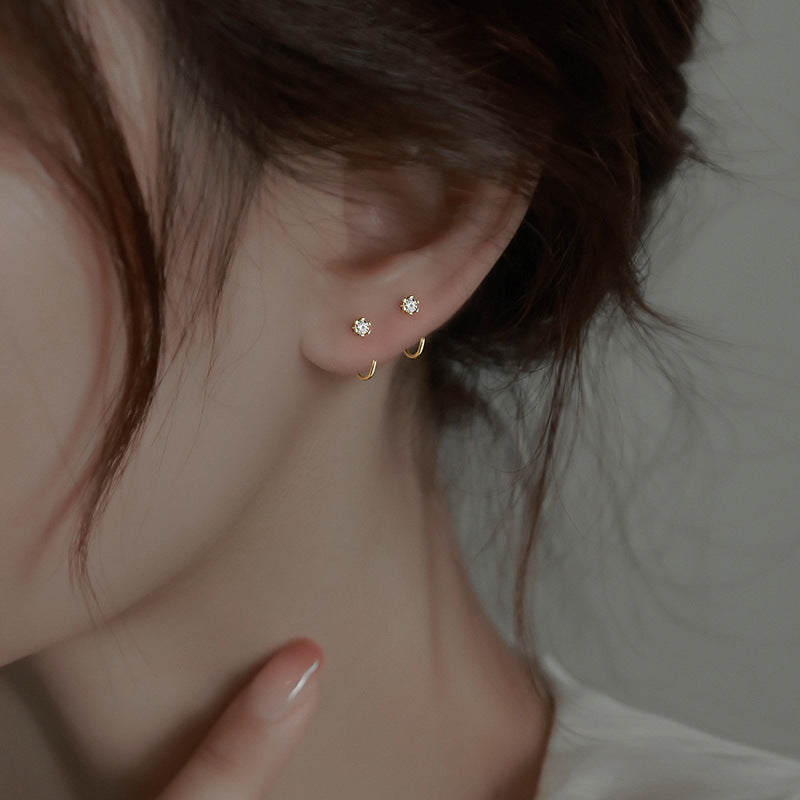 Wholesale Simple Modern Curved Hook Earrings for Sleeping