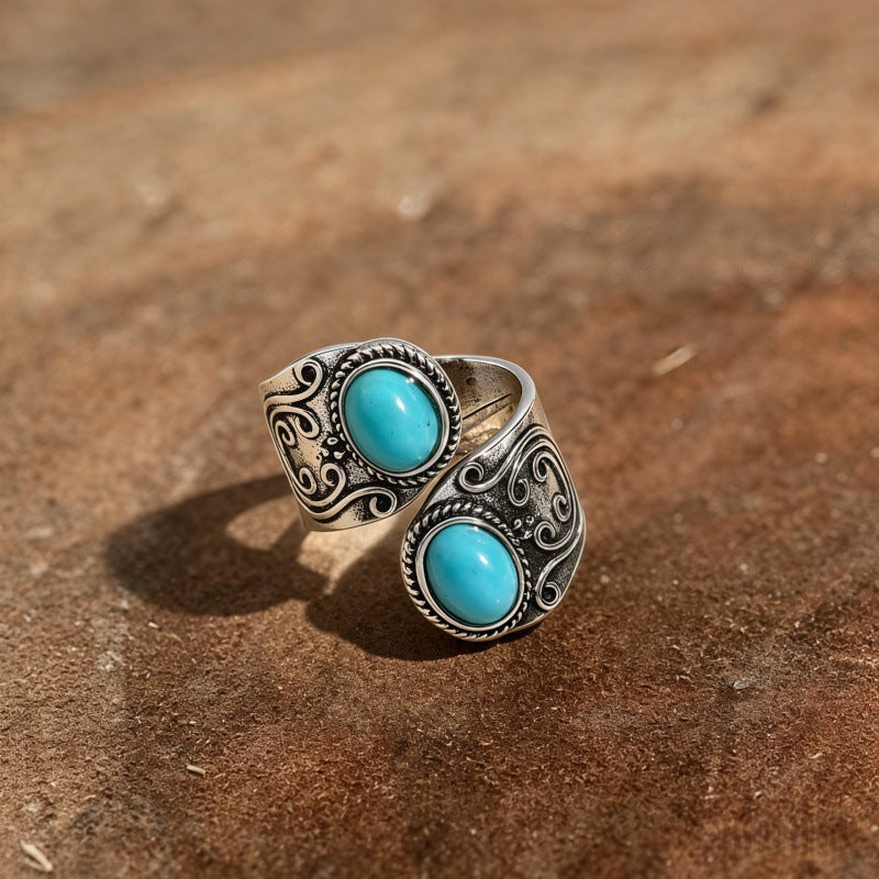 vintage turquoise rings for sale adjustable flower ring for boutique resale