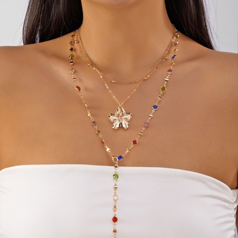 Wholesale Ocean Beach Style Double Layer Shell Starfish Choker Necklace Fashion Layering Jewelry For Party Gift Boutique