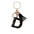 Wholesale  black resin keychain 26 English letter pendant keychain