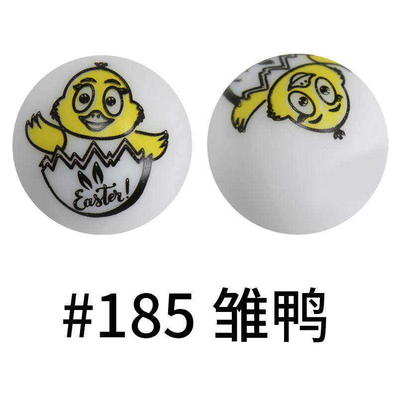 Wholesale 50pcs Western Style Leopard Skull Color Aztec Printed Silicone Balls Beads ACC-BDS-HeSheng005