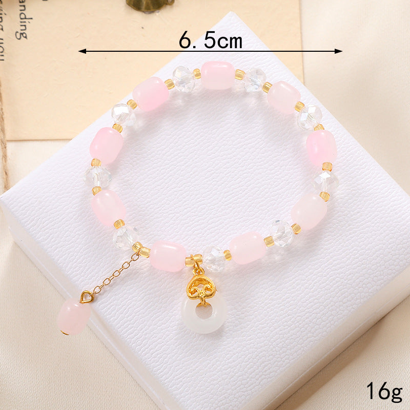 Wholesale Lily of The Valley Crystal Glass Beaded Bracelet ACC-BT-YiL001