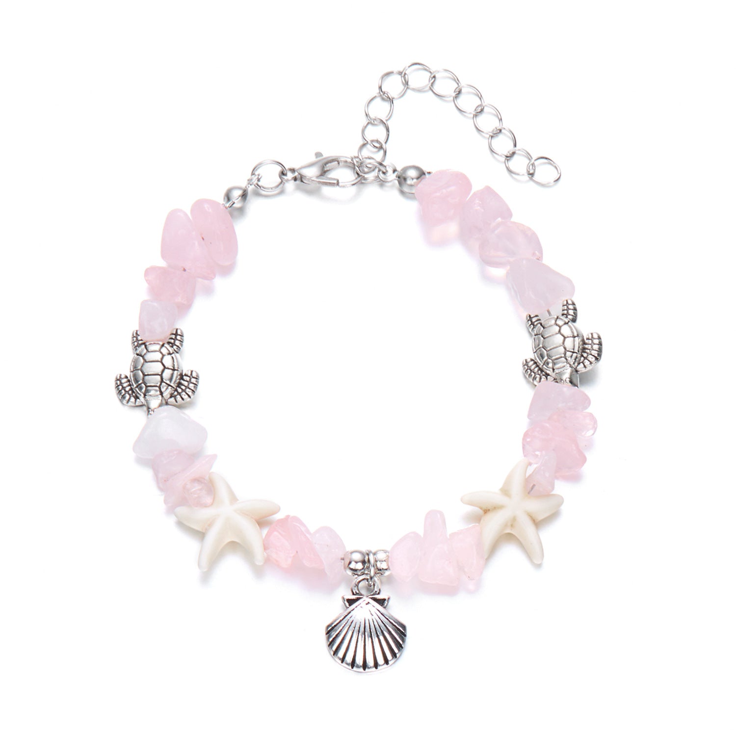 Wholesale  gravel bracelet anklets  shell starfish turtle bracelet