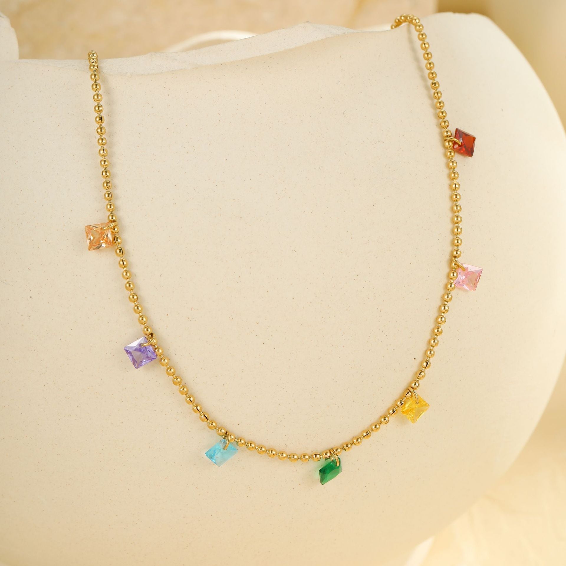 Wholesale multi-layer diamond pearl stainless steel anklet