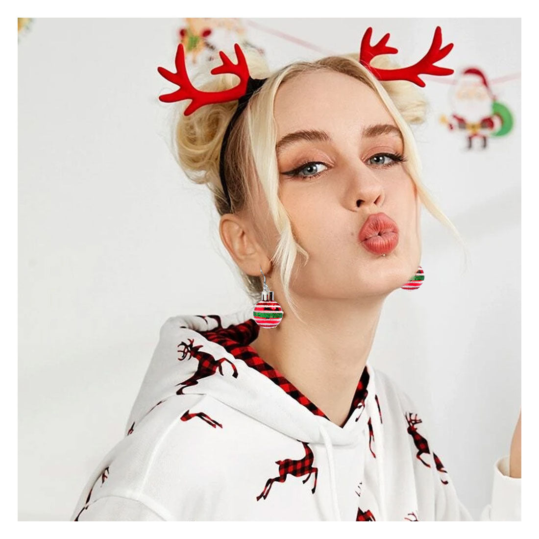 Wholesale Creative Christmas Season Cute Round Earrings ACC-ES-Tengc005