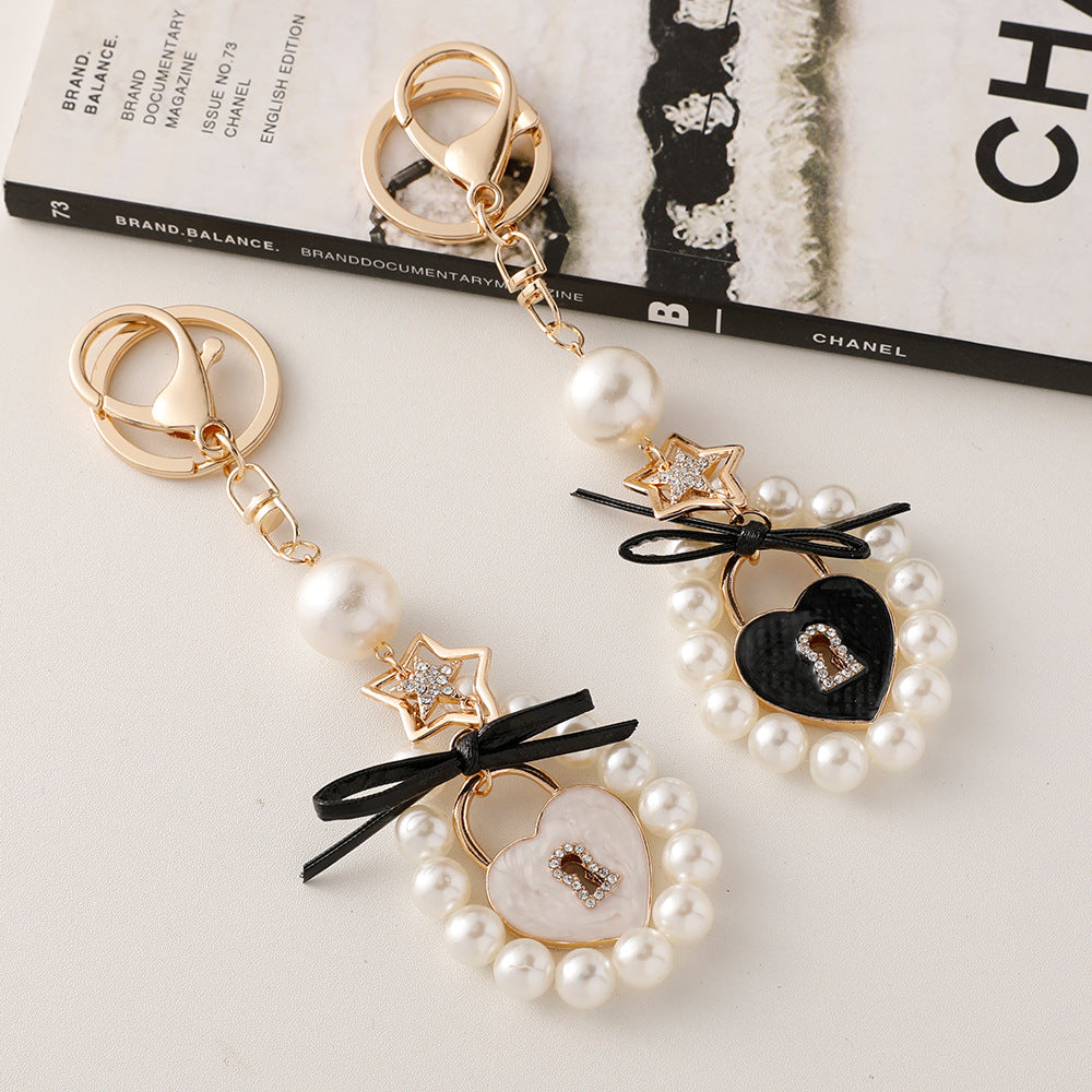 Wholesale Five-pointed Star Love Lock Metal Keychain ACC-KC-CH055