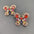Wholesale retro color treasure Diamond red butterfly ear clip earrings