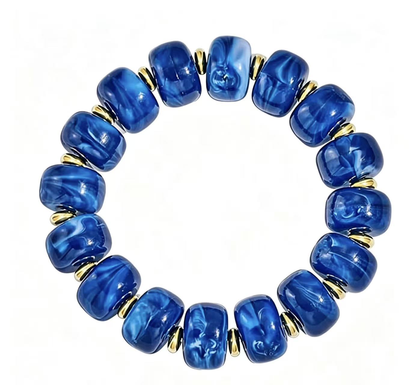 Wholesale Bohemian Acrylic Beaded Bracelet Trendy Rainbow Jewelry Accessory For Women Gift