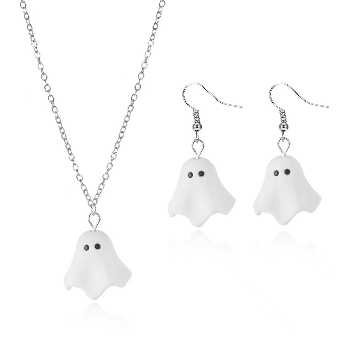 Wholesale  Cute White Ghost Earrings,  Trendy Zinc Alloy Jewelry Accessory for Party Gift Boutique Resale