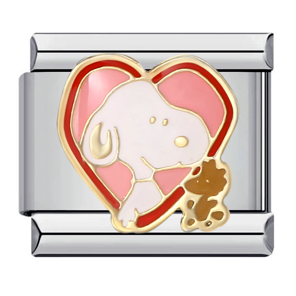 Wholesale Italian Modular Classic Cartoon Puppy Stainless Steel DIY Bracelet Bracelet