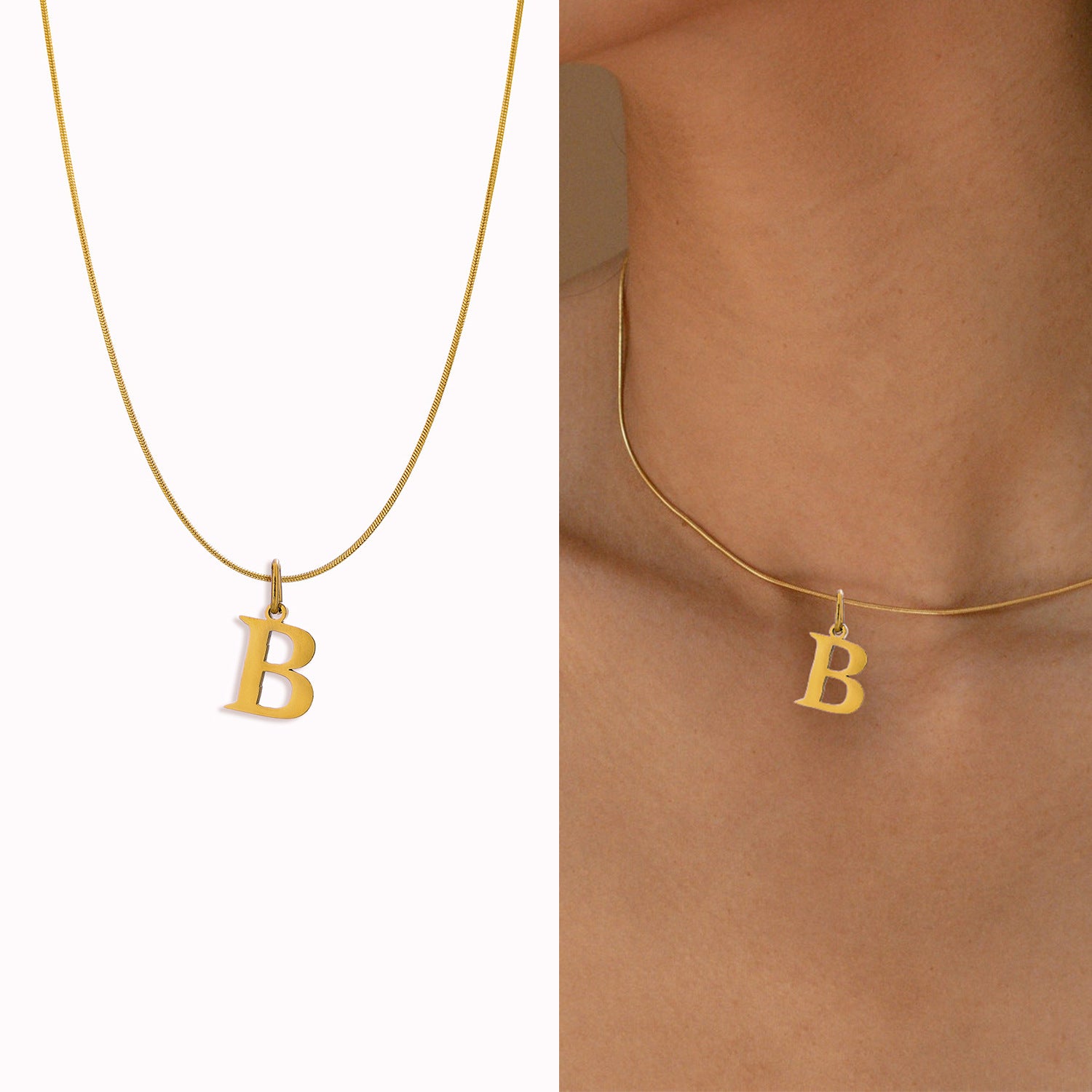 Wholesale Titanium steel letter pendant