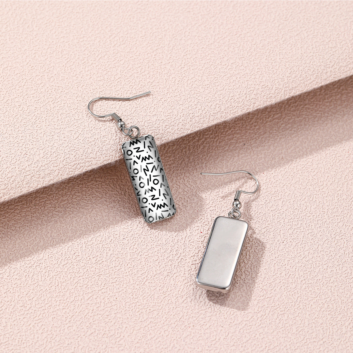 Wholesale Ethnic Style Turtle Stainless Steel Time Gem Rectangular Earrings ACC-ES-XiangL001