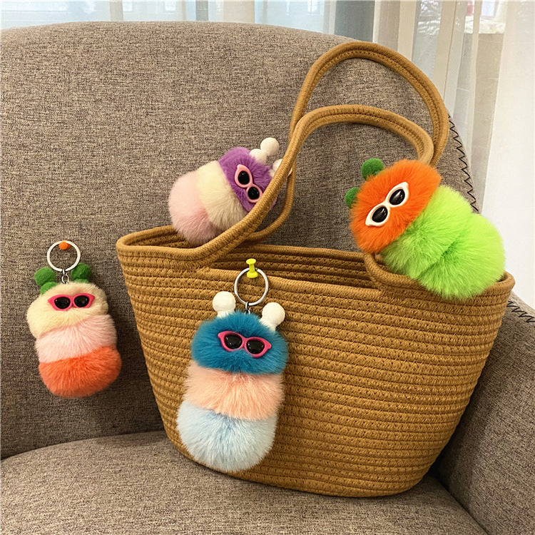 Wholesale Cartoon Cute Caterpillar Plush Keychain ACC-KC-KaiYue008