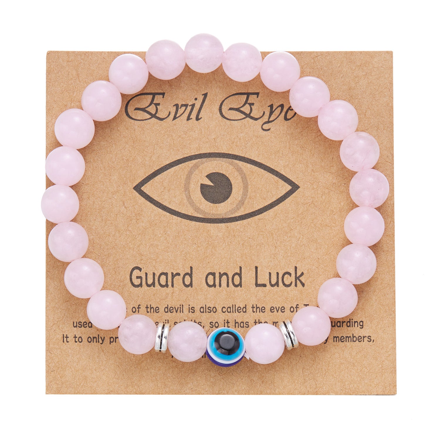 Bracciale con occhi del diavolo con perline da 8 mm, occhi azzurri all'ingrosso