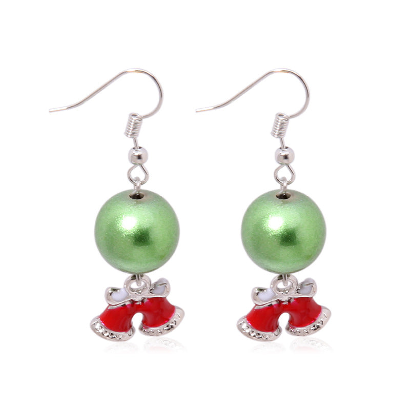 Wholesale Christmas Alloy Diamond Bell Snowflake Christmas Tree Earrings ACC-ES-Bingl004