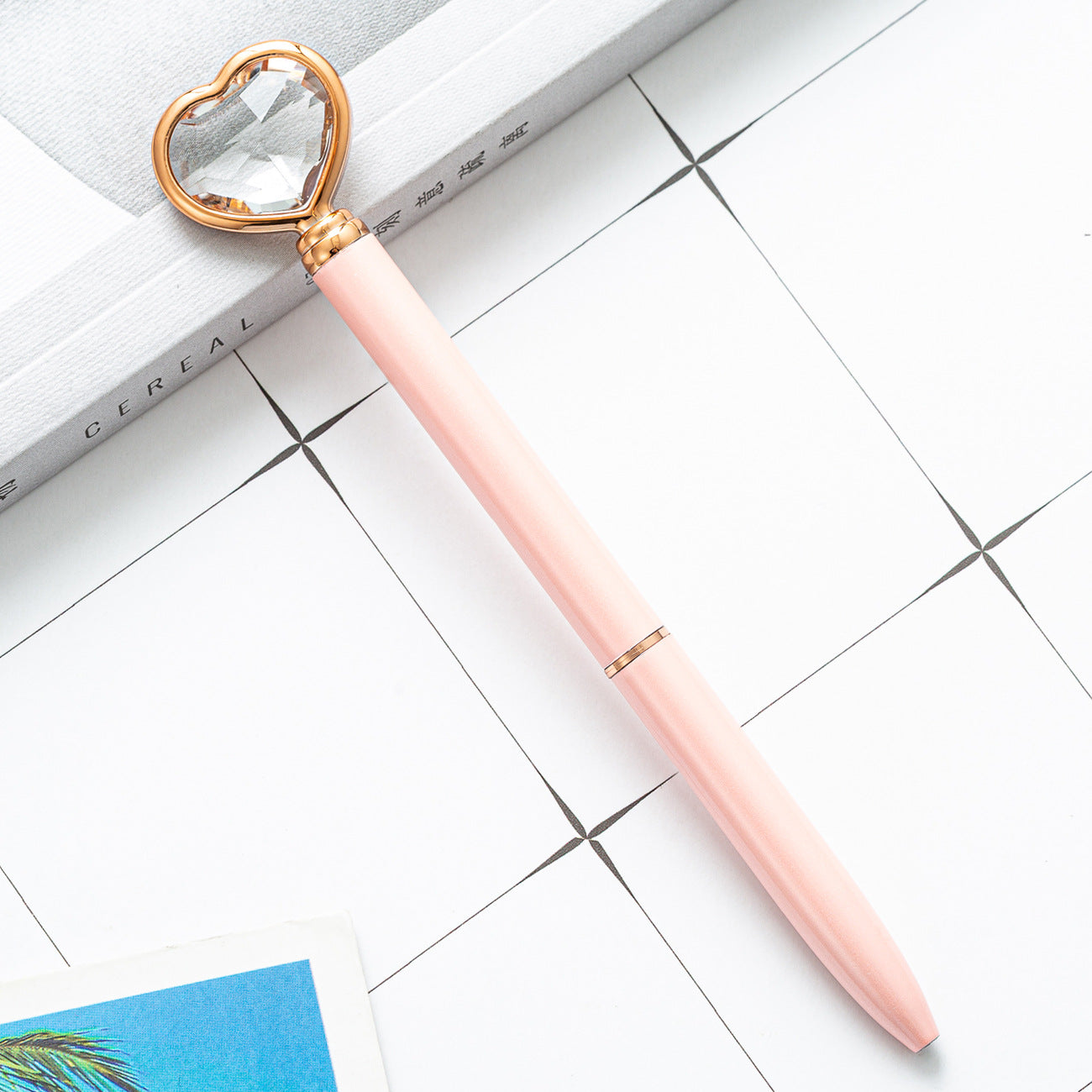 Wholesale Love Diamond Pen Heart Shaped Ballpoint Pen ACC-PN-HuaHao019