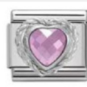 Wholesale Italian Charm Bracelet 9mm DIY Splicing Heart Series Stainless Steel Composable Bracelet