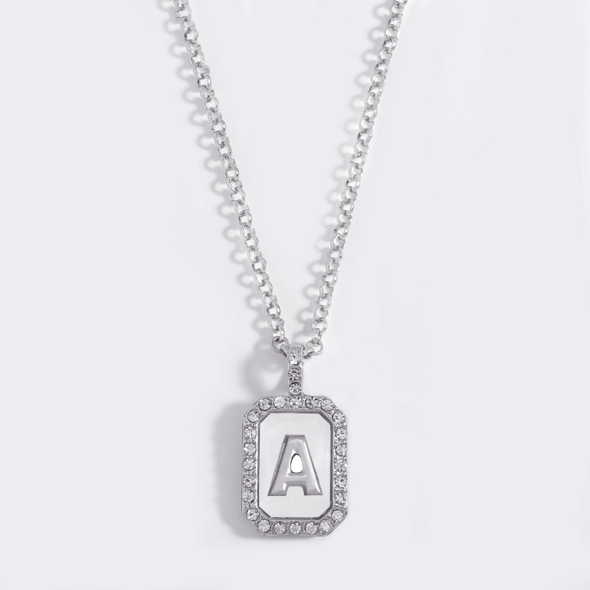 Wholesale Letter Diamond Set Alloy Necklace ACC-NE-JiaQi001