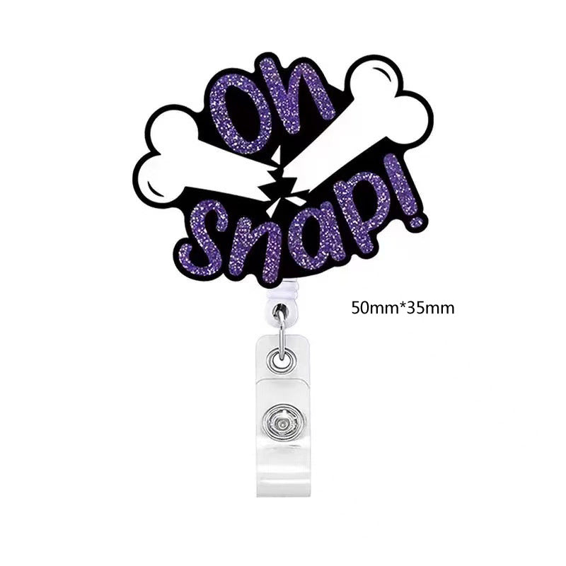 Wholesale Acrylic Badge Scroll Clip for Hospital Staff  Badge Reels