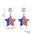 Wholesale American Independence Day Earrings Heart-shaped Flag Earrings