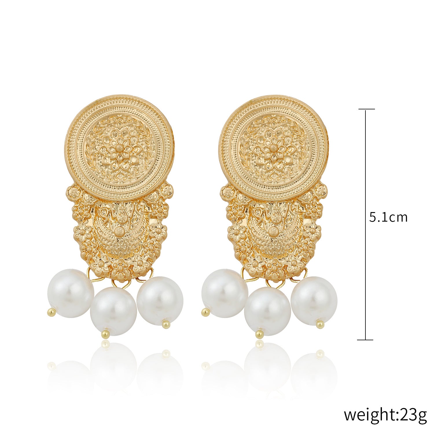 Wholesale  retro high-end sense agate gem foreign trade exaggerated alloy earrings
