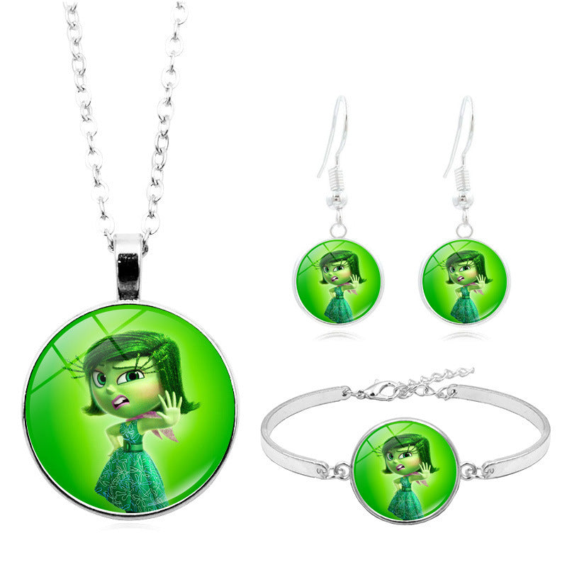 Wholesale Cartoon Cute Alloy Necklaces Bracelet Earrings Set ACCVIP-NE-HengX001