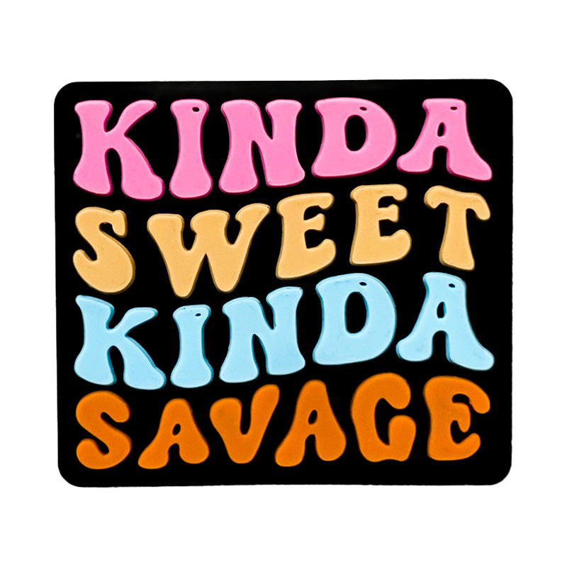 Wholesale 10pcs Cartoon Color Letter Silicone Beads DIY Handmade Beaded Pen Accessories ACC-BDS-WDX048