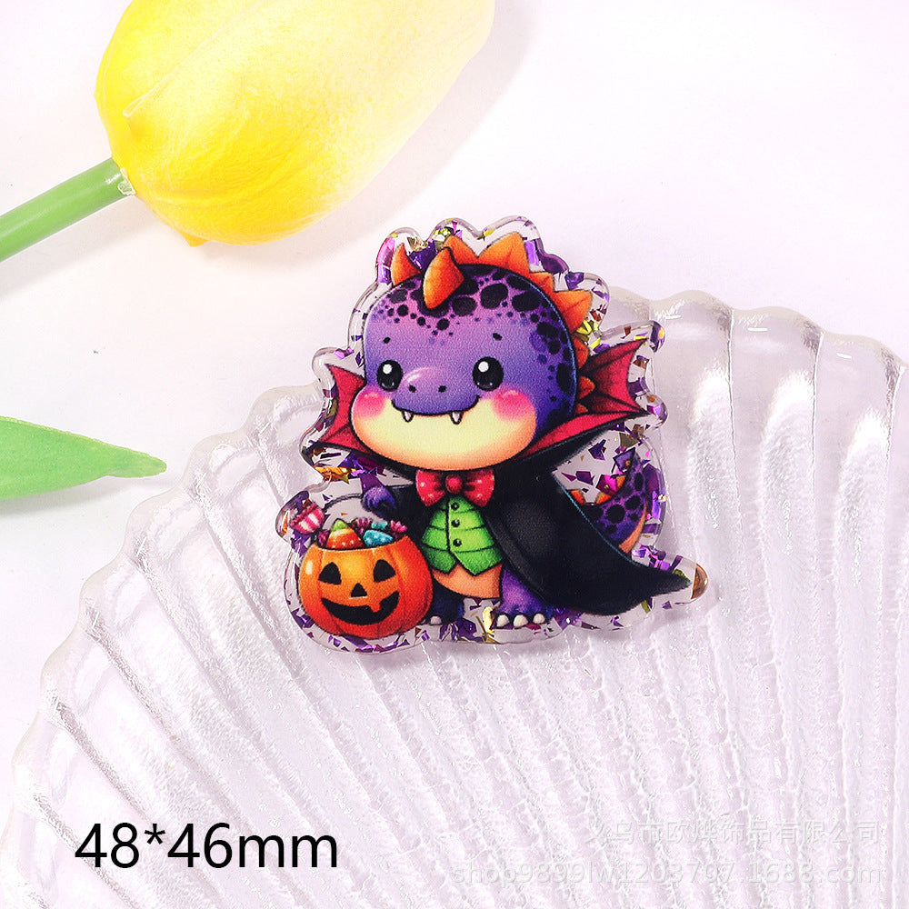 Wholesale 10pcs DIY Flatback Cartoon  Acrylic Flatback Badge Reels Retractable Keychain DIY Accessories