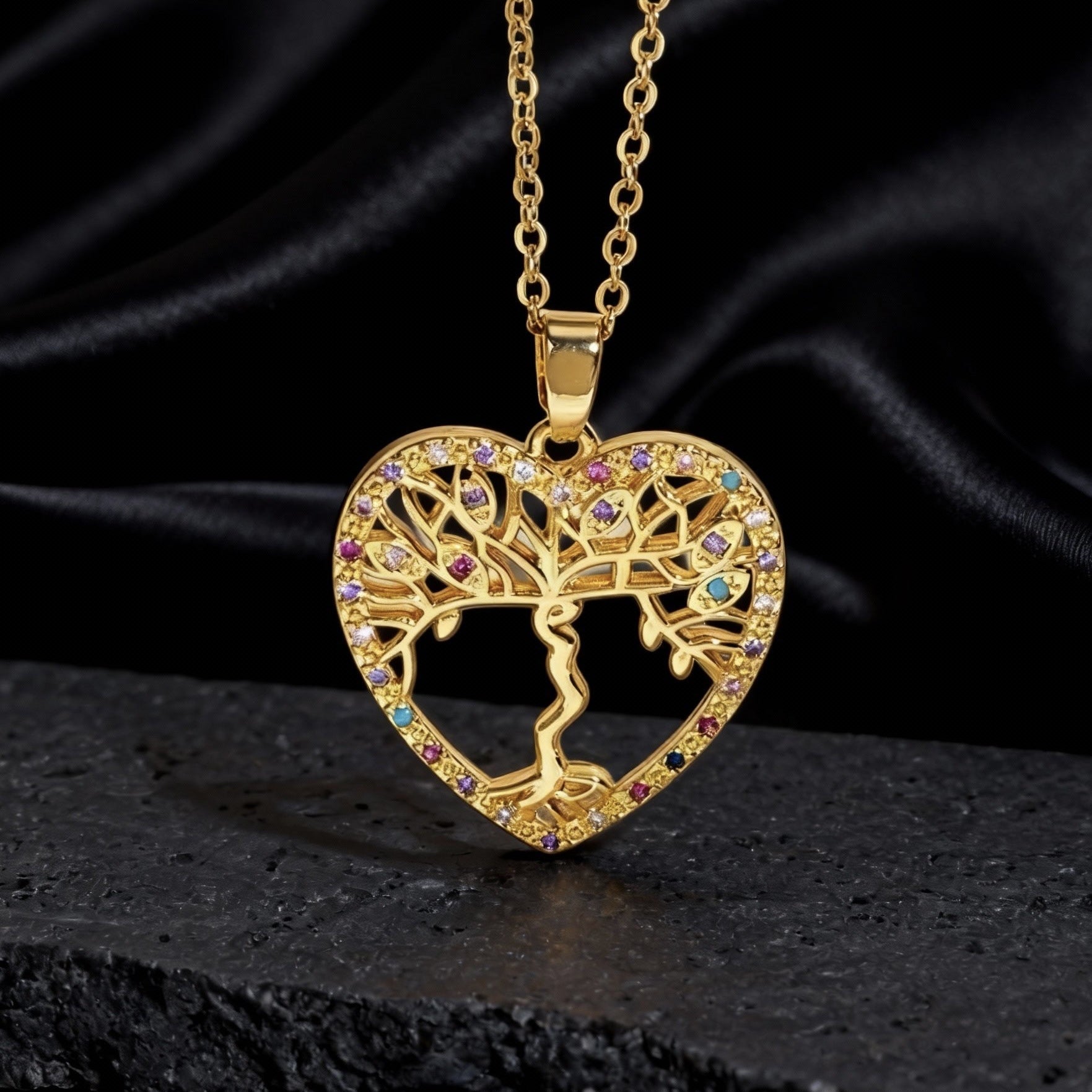 Wholesale Copper Tree Of Life Hollow Pendant Necklace For Women Chic Collarbone Chain Stylish Jewelry Accessory For Gift And Resale