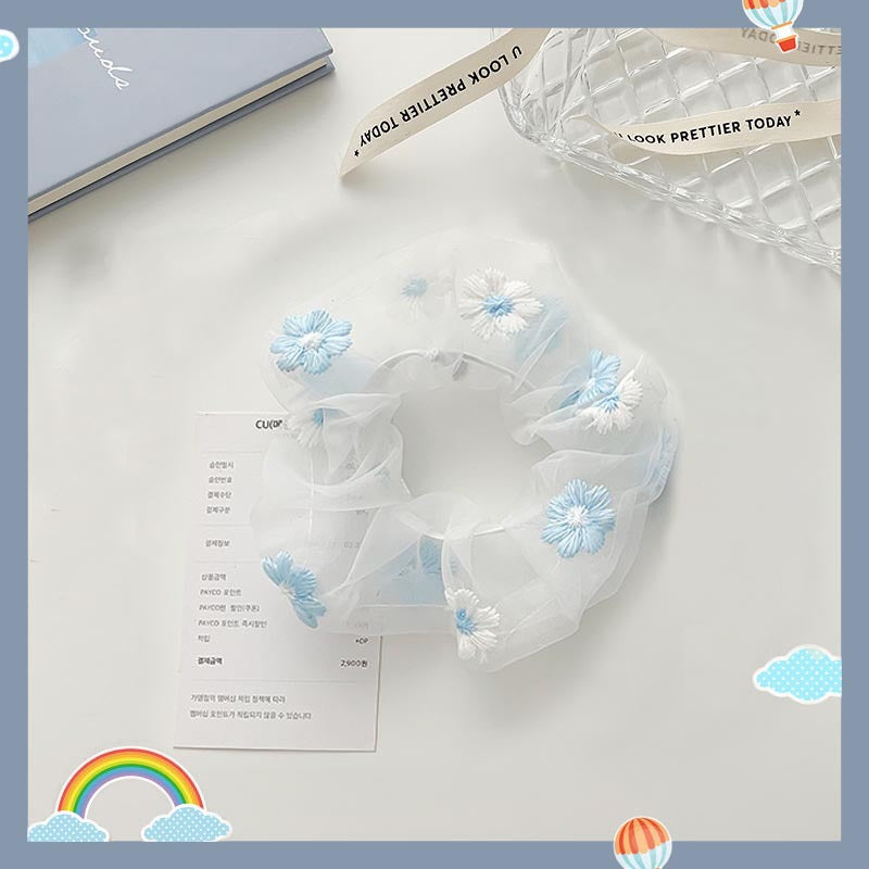 Wholesale Purple Mesh Hair Ties Large Intestine Hair Scrunchies ACC-HS-Weim001