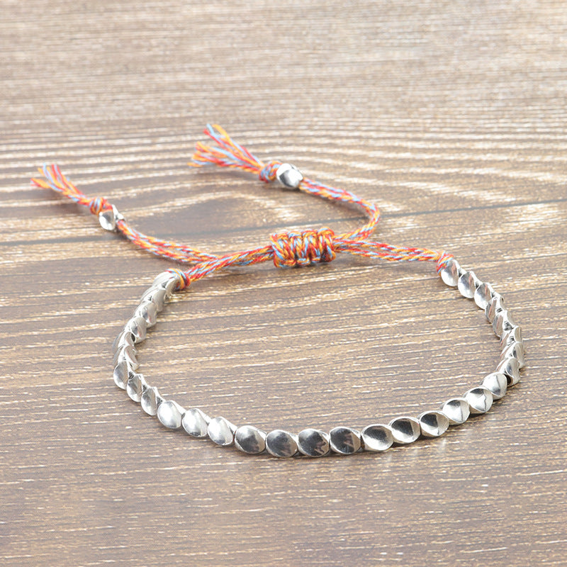 Wholesale Vintage Floral Print Charm Bracelet