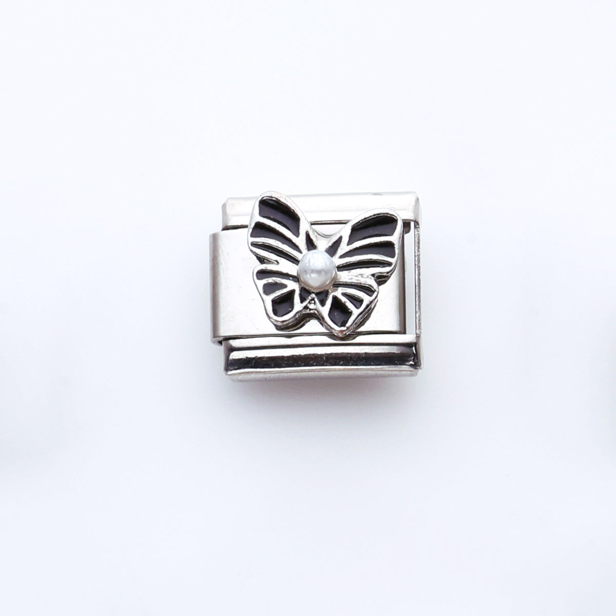 Wholesale 10pcs Italian Charm Bracelet 9mm DIY Splicing Flower Butterfly Stainless Steel Composable Bracelet