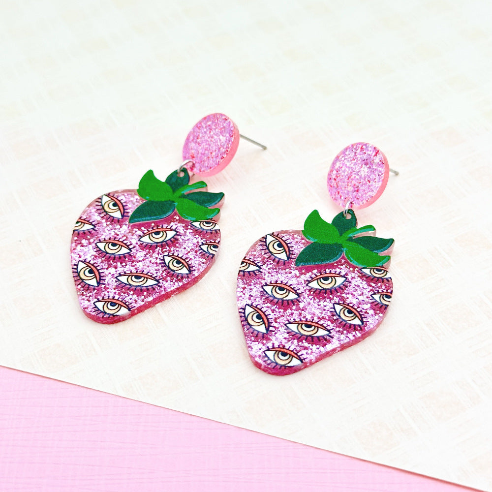 Wholesale Halloween Skull Ghost Acrylic Earrings ACC-ES-Weiw004