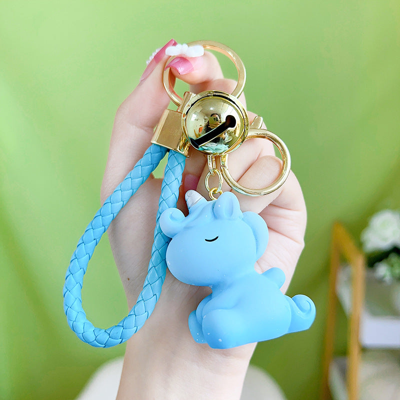 Wholesale Cartoon Starry Sky Snowflake Unicorn Cute Resin Keychain Lanyard Keychain ACC-KC-YanG008