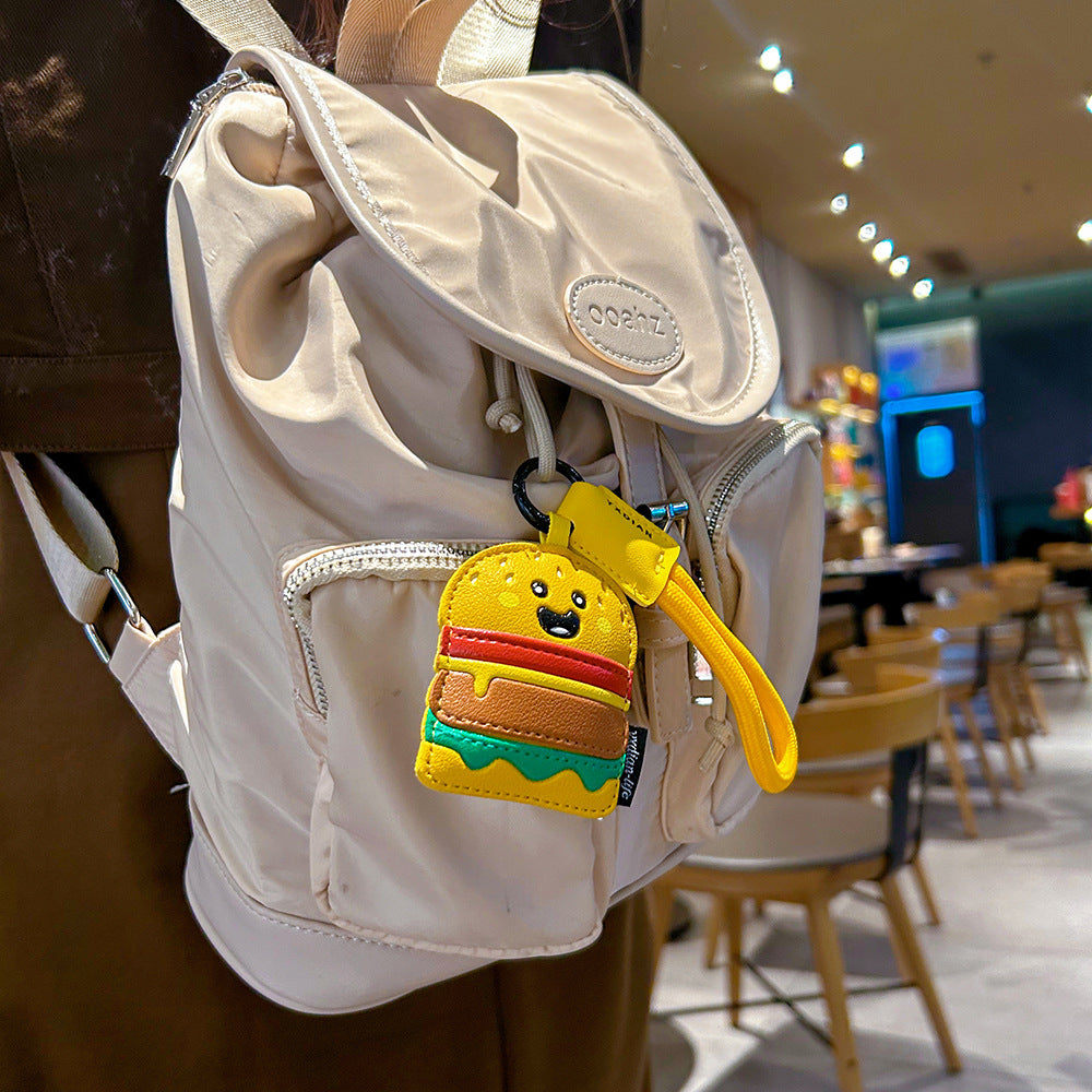 Wholesale Cartoon Leather Donut Keychain