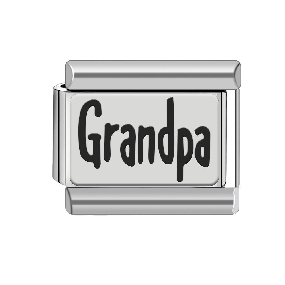 Wholesale 9mm Italian Charm Starter Bracelets DIY square Single Section Creative Stainless Steel Composable Bracelet