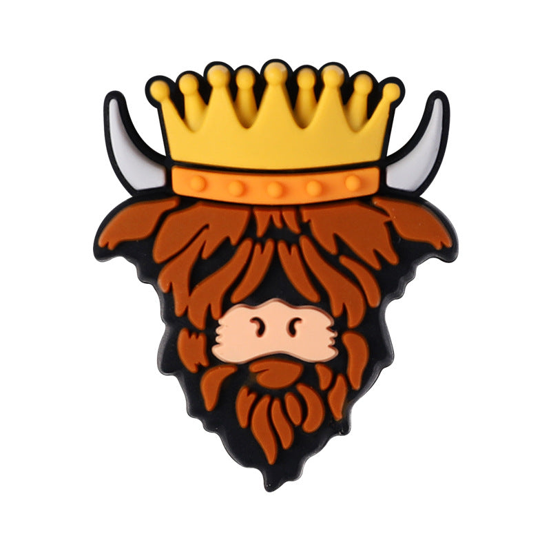 Wholesale 20pcs Animal Highland Cattle Focal Beads DIY Bead Accessories