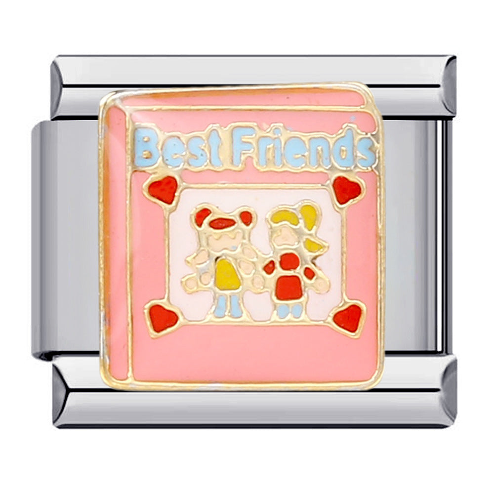 Wholesale Italian Charm Bracelet love series Stainless Steel Composable Bracelet