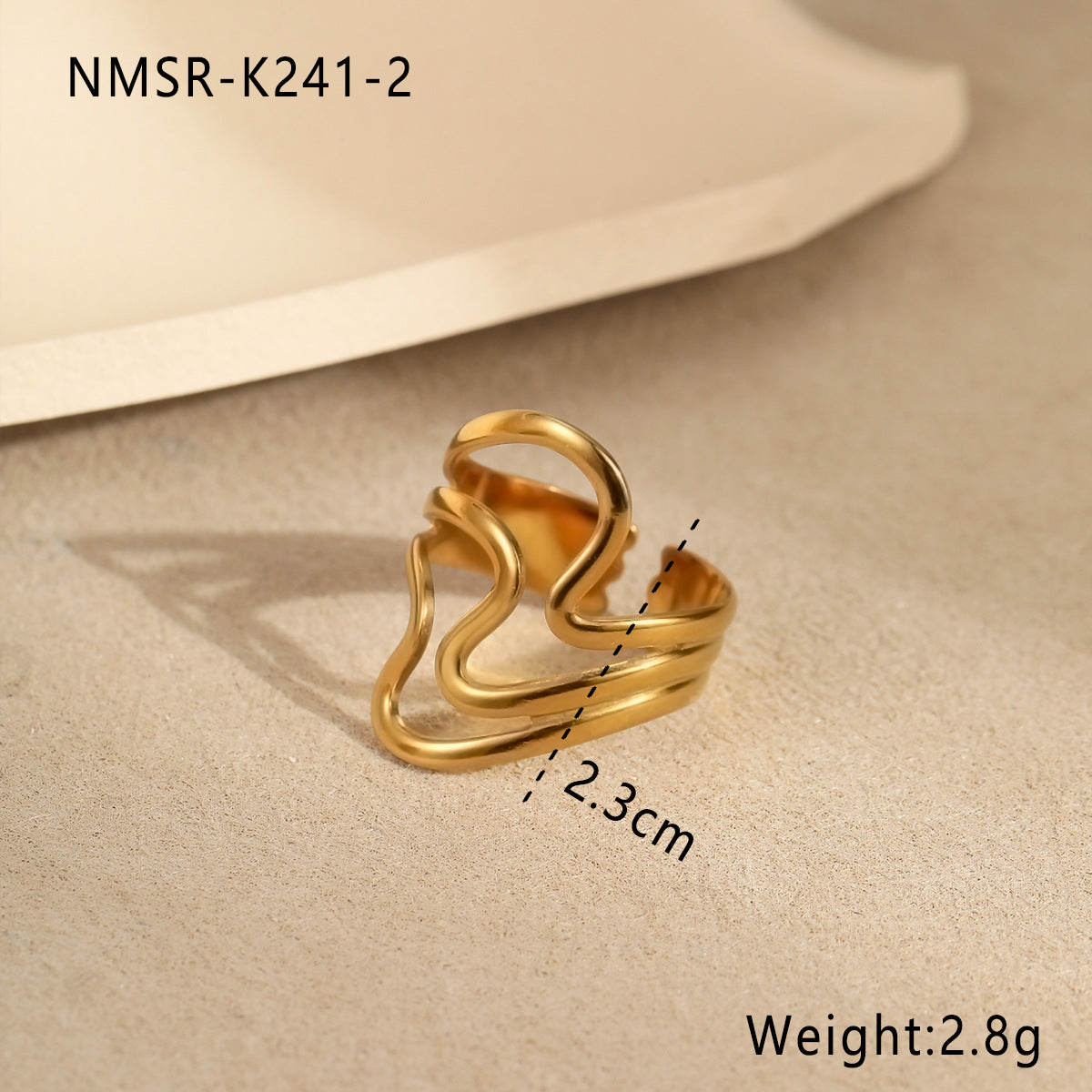 Wholesale  stainless steel ring opening adjustable exaggerated titanium steel ring