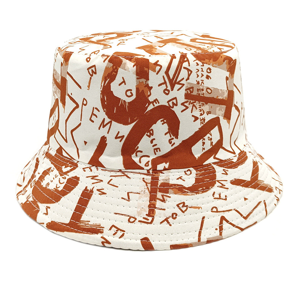 Wholesale  Hat Letter Graffiti Fisherman Hat Bucket Hat