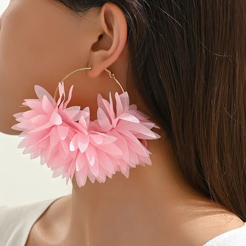 Wholesale Flowers Exaggerated Big Ear Ring  Earrings