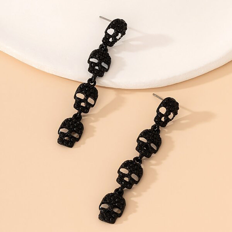 Wholesale Halloween Skull Dark Punk Style Alloy Earrings ACC-ES-FuSu008