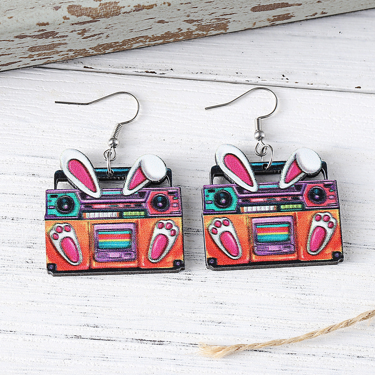 Wholesale Easter Bunny Recorder Pendant Earrings