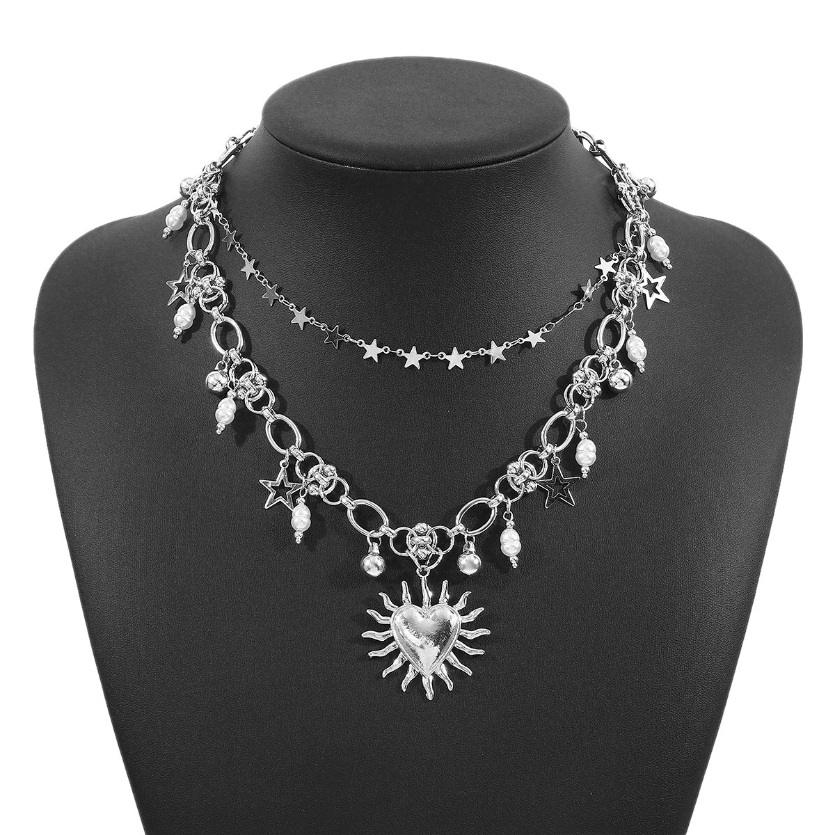 Wholesale y2k personality cold style star love pendant necklace