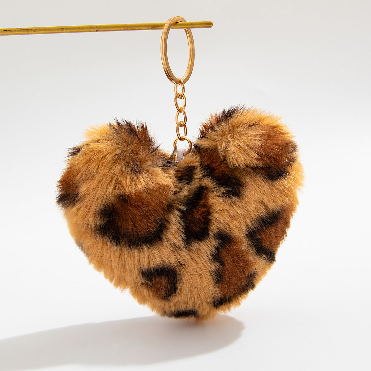 Wholesale Leopard Heart Pendant Keychain