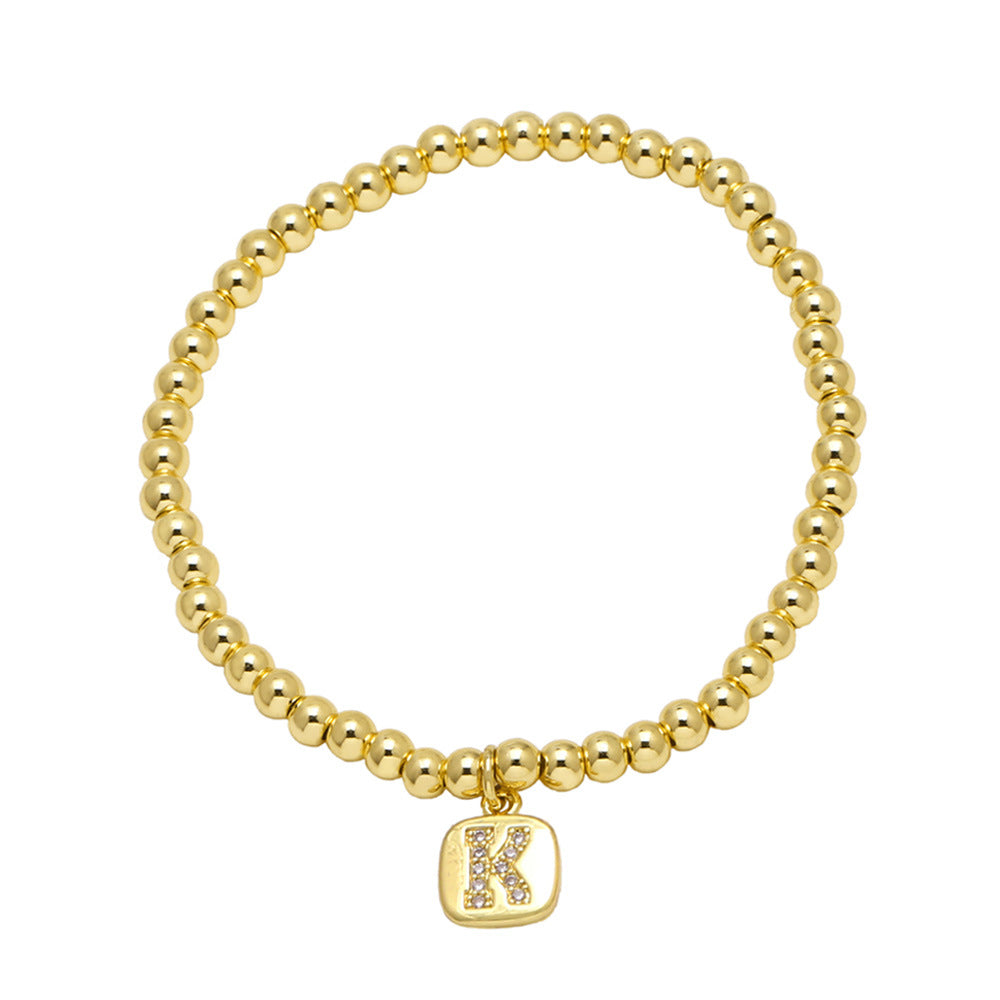 Wholesale Copper letter tag bracelet